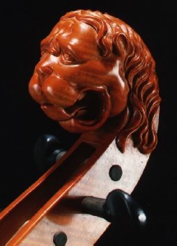 Lion violin scroll