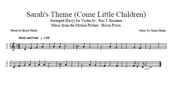 Come Little Children Hocus Pocus Piano Sheet Music Best Music Sheet - come little children roblox id